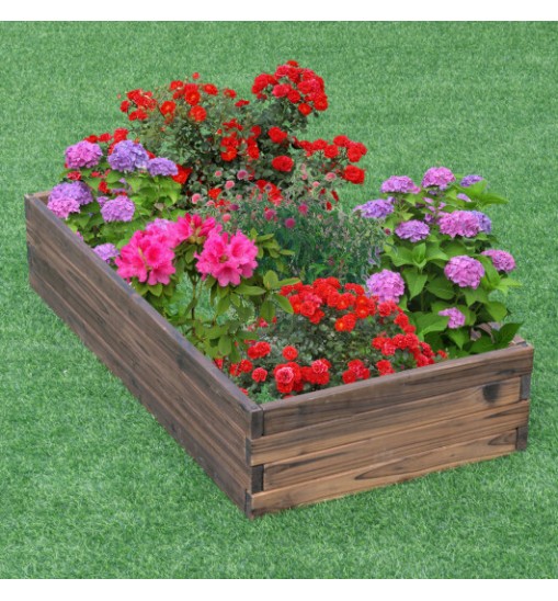 Elevated Wooden Garden Planter Box Bed Kit