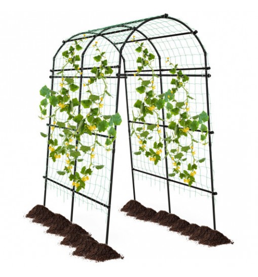 7.5 Feet Garden Arch Trellis with PE Coated Metal Structure