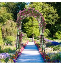 7.5 Feet Garden Arch Trellis with PE Coated Metal Structure