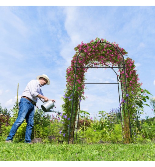 7.5 Feet Garden Arch Trellis with PE Coated Metal Structure