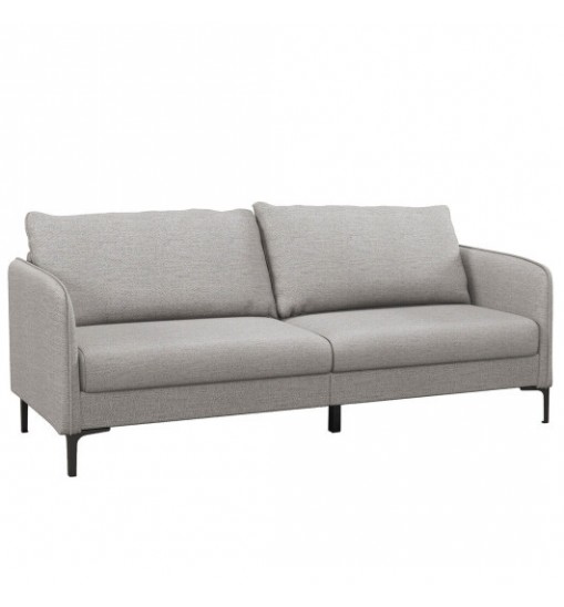 Modern 76 Inch Loveseat Sofa Couch for Apartment Dorm with Metal Legs-Gray