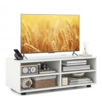 TV Console Table with Adjustable Shelves and Cable Management Hole for TV up to 40"