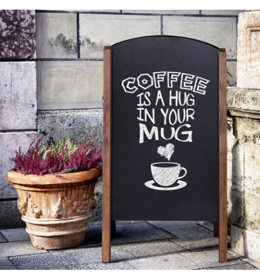 31.5 Inch Wood A-Frame Sidewalk Signage Chalkboard