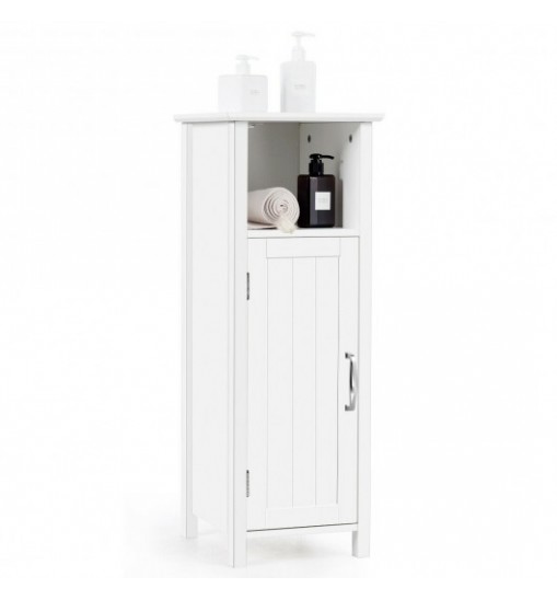 1-Door Freestanding Bathroom Cabinet with Open Shelf