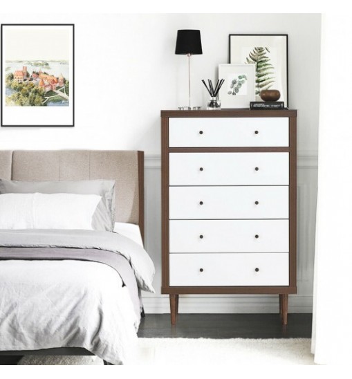 Antique-Style Free-Standing Dresser with 5 Drawers