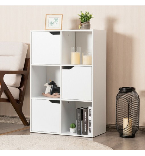 6 Cubes Wood Storage Shelves Organization