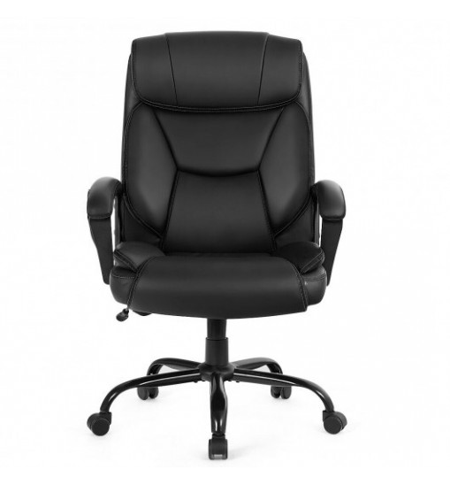 Massage Executive Office Chair with 6 Vibrating Points-Black