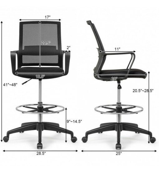 Drafting Chair Tall Office Chair with Adjustable Height