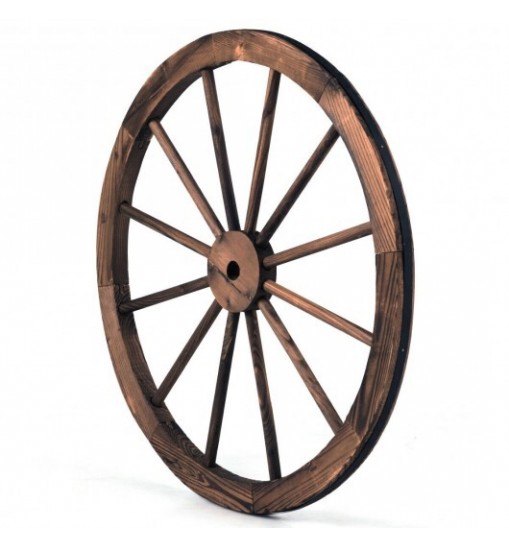 Set of 2 30-inch Decorative Vintage Wood Wagon Wheel