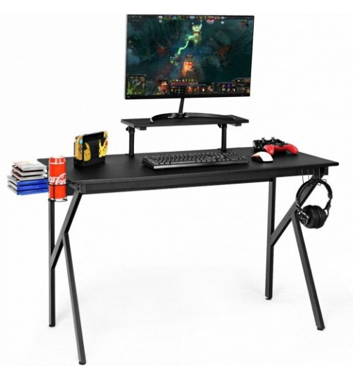 Gaming Desk Computer Desk with Cup Holder and Headphone Hook