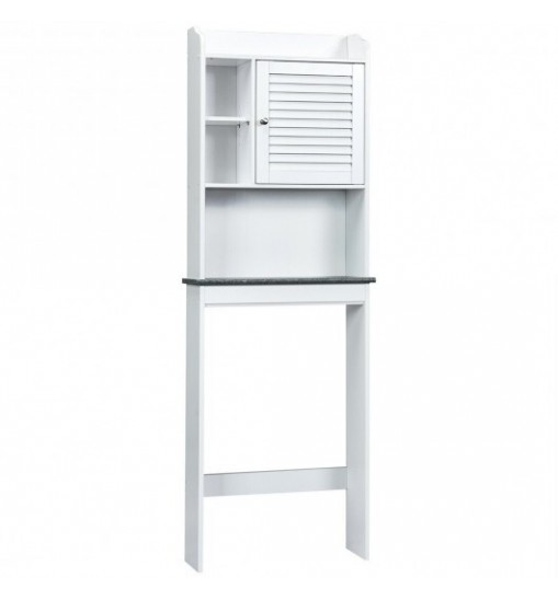 3-Tier Bathroom Over-the-toilet Storage Cabinet with Adjustable Shelves