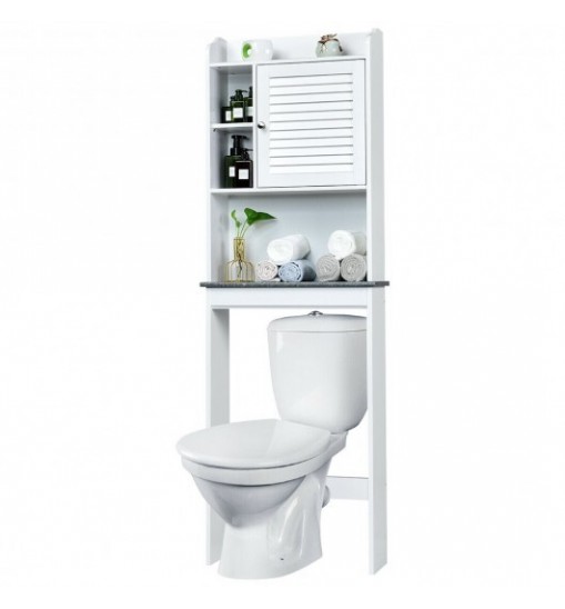 3-Tier Bathroom Over-the-toilet Storage Cabinet with Adjustable Shelves