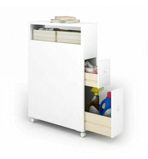 Slim Bathroom Storage Cabinet with 2 Slide Out Drawers