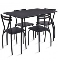 5 Pieces Dining Table Set with 4 Chairs