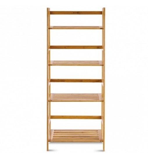 47.5 Inch 4-Tier Multifunctional Bamboo Bookcase Storage Stand Rack