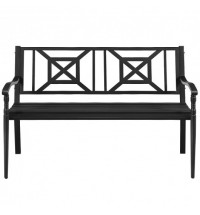 Patio Garden Bench with Powder Coated Steel Frame