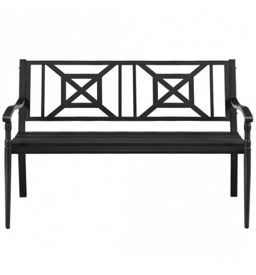 Patio Garden Bench with Powder Coated Steel Frame