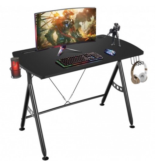 Y-shaped Gaming Desk with Phone Slot and Cup Holder