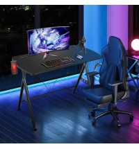 Y-shaped Gaming Desk with Phone Slot and Cup Holder