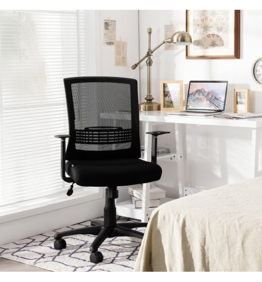 Adjustable Mid Back Mesh Office Chair with Lumbar Support