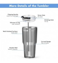 30oz Stainless Steel Tumbler Cup Double Wall Vacuum Insulated Mug with Lid