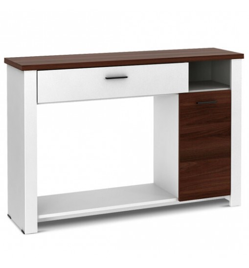 48 Inch Console Table with Drawer and Cabinet