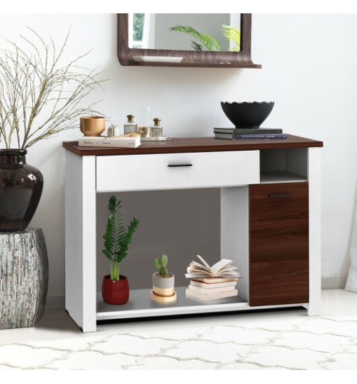 48 Inch Console Table with Drawer and Cabinet