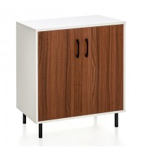 Wood Buffet Side Cabinet with 2 Doors and 5-Position Adjustable Shelf-Walnut