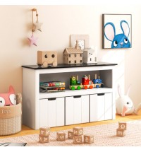 Kids Toy Storage Organizer with Blackboard Top-3-Drawer