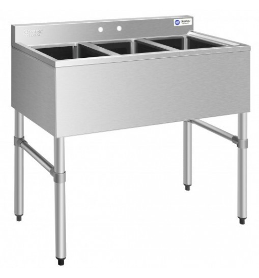 Stainless Steel Utility Sink with 3 Compartment Commercial Kitchen Sink