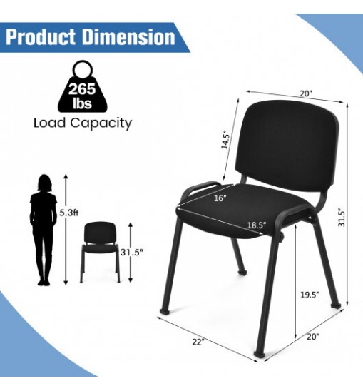 5 Pieces Elegant Conference Office Chair Set for Guest Reception