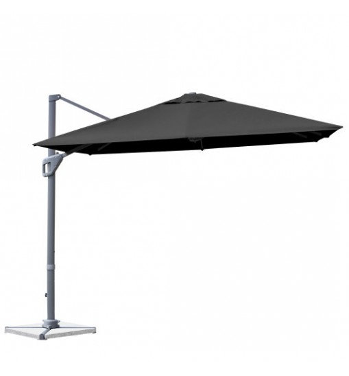 10 x 10 Feet Patio Offset Cantilever Umbrella with Aluminum 360-degree Rotation Tilt-Wine