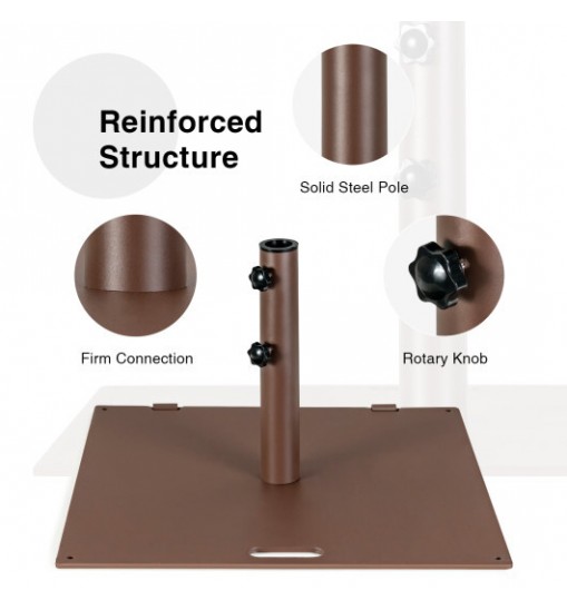 50 LBS Weighted 24 Inch Square Patio Umbrella Base