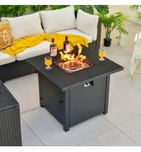 50 000 BTU 32 Inch Square Propane Gas Fire Pit Table