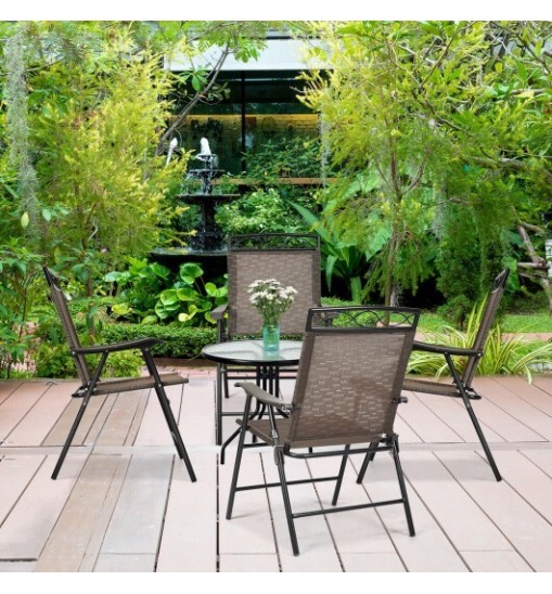 Set of 4 Patio Folding Chairs