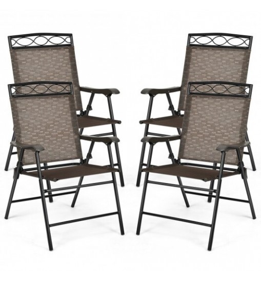 Set of 4 Patio Folding Chairs