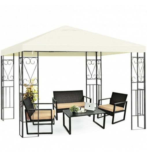 10 x 10 Feet Patio Gazebo Canopy Tent Garden Shelter