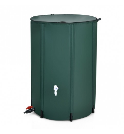 100 Gallon Portable Rain Barrel Water Collector Tank with Spigot Filter