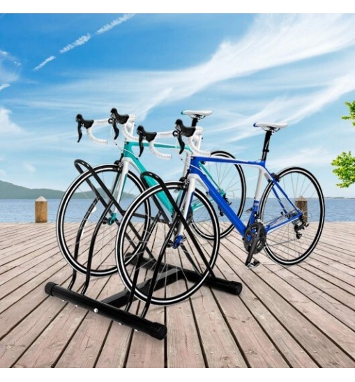 Bike Stand Cycling Rack Floor Storage Organizer for 2-Bicycle