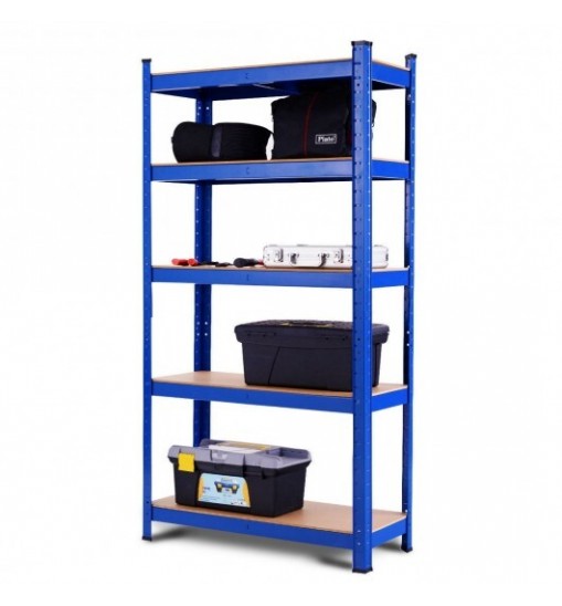 Adjust 30 x60 Inch 5 Level Garage Tool Shelf Storage-Black