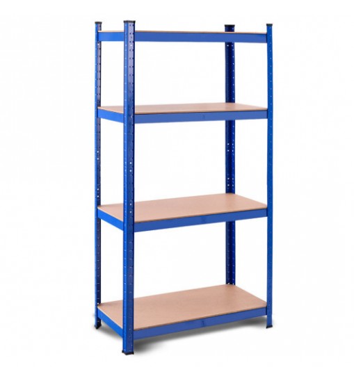 Adjustable Heavy Duty 4 Level Garage Tool Shelf Storage-Blue