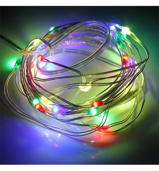 3M 30 LED Battery Operated Silver Wire Multi-Color String Fairy Light Wedding Xmas Tree Decor 4.5V