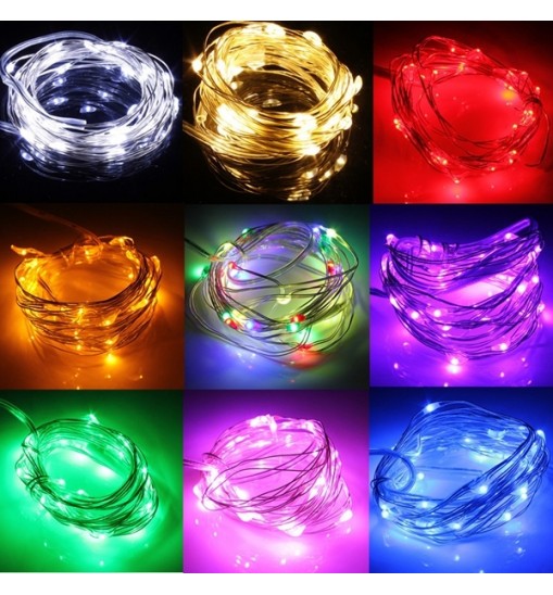 3M 30 LED Battery Operated Silver Wire Multi-Color String Fairy Light Wedding Xmas Tree Decor 4.5V