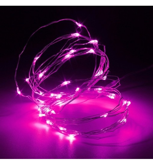 4M 40 LED Silver Wire Fairy String Light Battery Powered Waterproof Xmas Party Decor