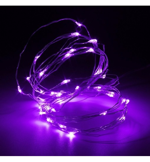 4M 40 LED Silver Wire Fairy String Light Battery Powered Waterproof Xmas Party Decor