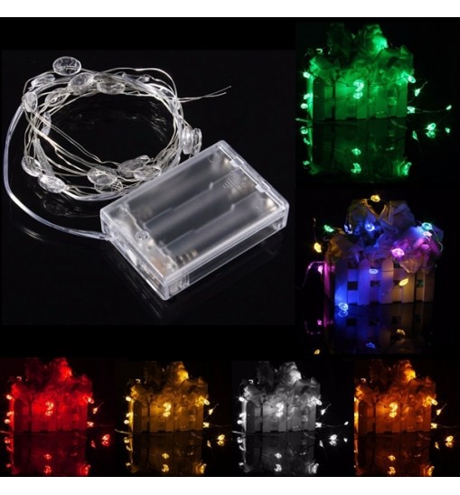 2M 20 LED Lucky Egg Style Battery Operated Xmas String Fairy Lights Party Wedding Christmas Decor