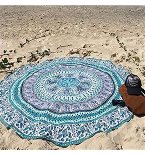 Honana WX-16 150cm Bohemian Thin Chiffon Beach Towel Mat Mandala Round Silk Scarf Bed Sheet Tapestry