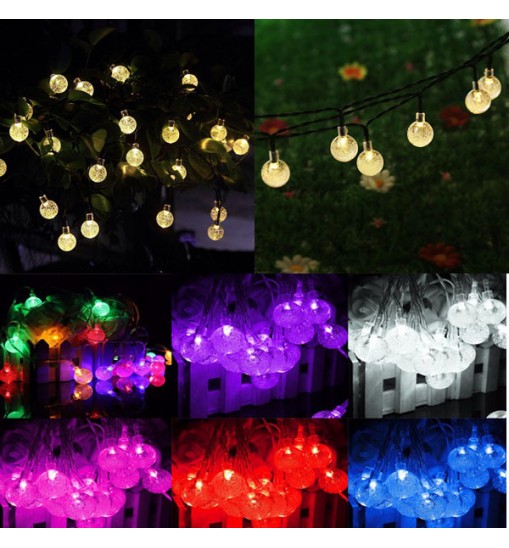 Solar 30 LED Outdoor Waterproof Party String Fairy Light Festival Ambience Lights