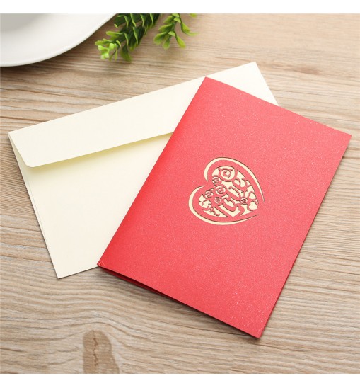 Creative Red Paper Carving 3D Card ThanksGiving Day Gift For Families Toys