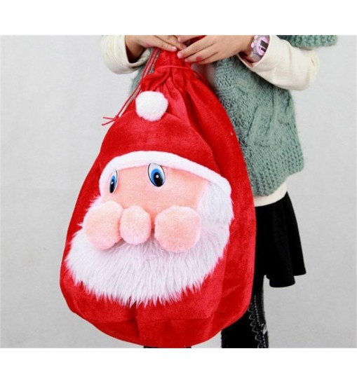 Christmas Party Home Decoration Santa Claus Gift Candy Bag For Kids Children Gift Toys